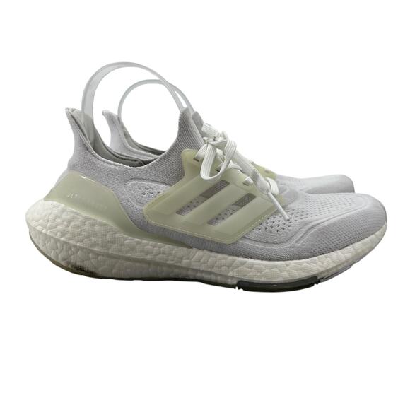 Adidas Womens 7.5 Running Shoes UltraBoost 21 Cloud White Breathable PrimeKnit - Picture 1 of 13